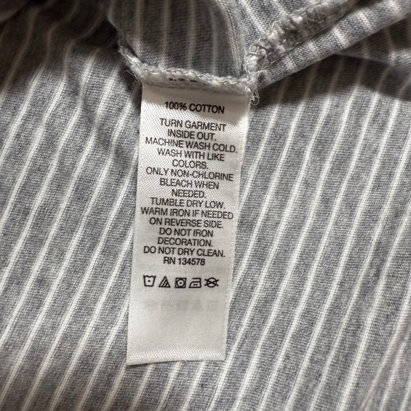 Vineyard‎ Vines Classic Fit Men's Gray White Stripe Polo Shirt Size Large Golf - Picture 7 of 10